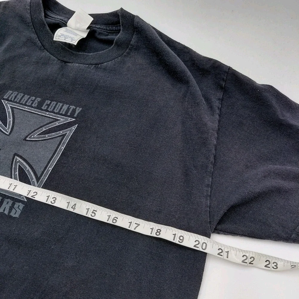 Vtg Y2K Orange County Choppers New York Tee Shirt Mens L Double Sided 2003 Black